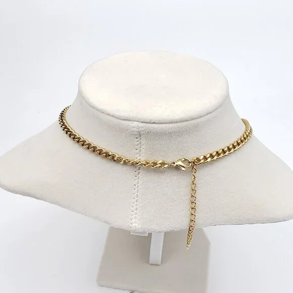 Authentic Louis Vuitton Gold Padlock with Unbranded Stainless Steel Chain - Picture 3 of 8